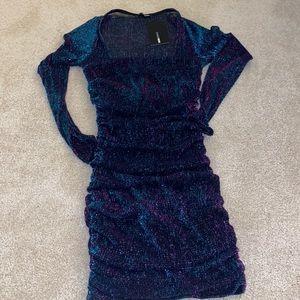 Fashionova sparkly ruched dress mini dress